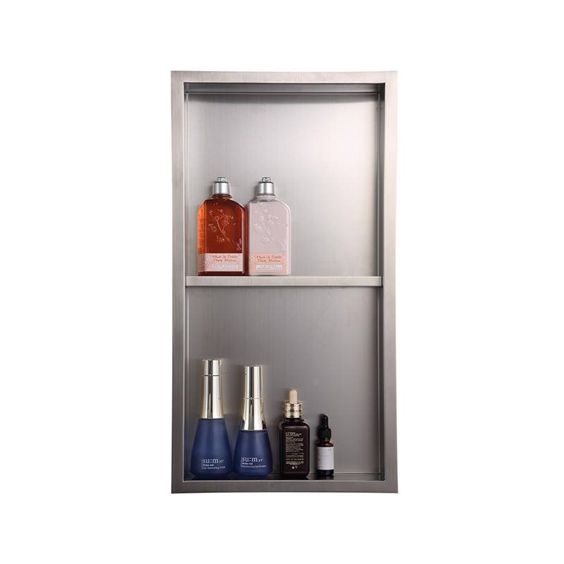 ceruk dinding shower 304 stainless steel perak dengan dua lantai